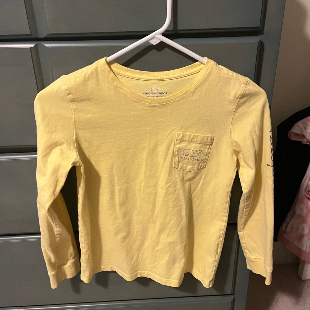 Vineyard Vines Kids Bright Yellow Long Sleeve Tee